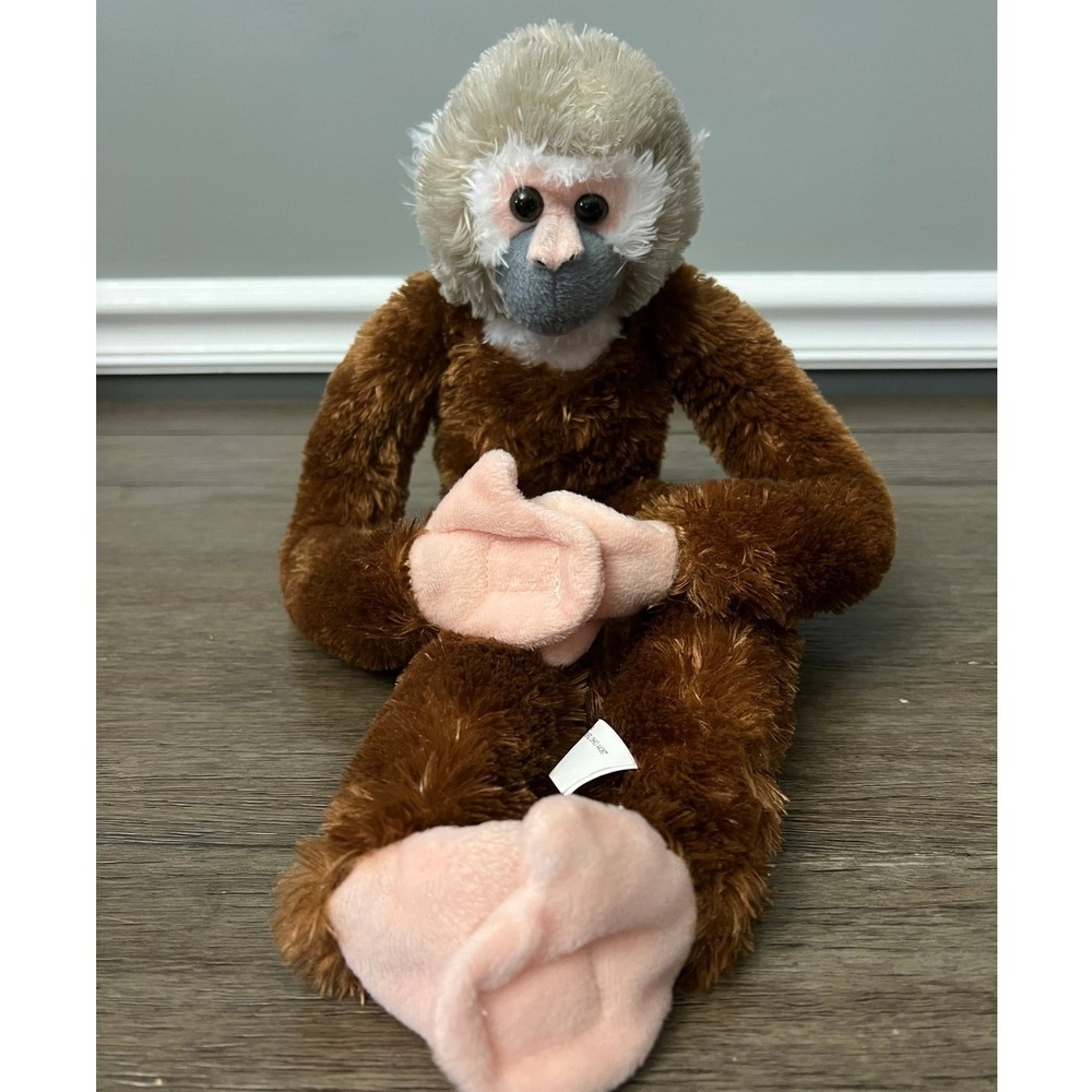 Wild Republic Squirrel Monkey Plush Stuffed Animal Toy Realistic Jungle Brown
